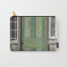 Vintage Door Carry-All Pouch | Travel Photography, Village, Love, Door, Adventure, Vintage, Travel, Architecture, Green, City 