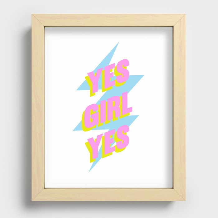 Yes Girl Yes Recessed Framed Print