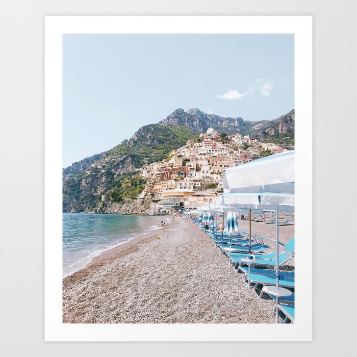 Amalfi Coast Beach Art Print