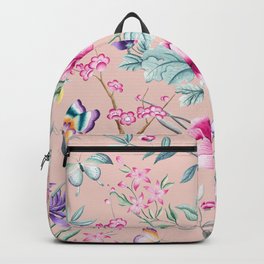 Floral Chinoiserie - Pale Dogwood Backpack