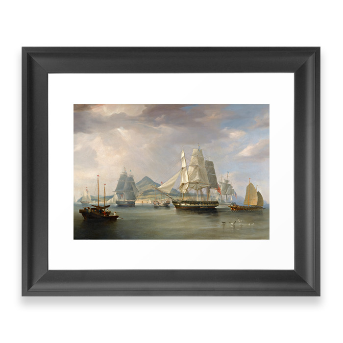 The Opium Ships At Lintin, China By William John Huggins Framed Art Print by fineearthprints