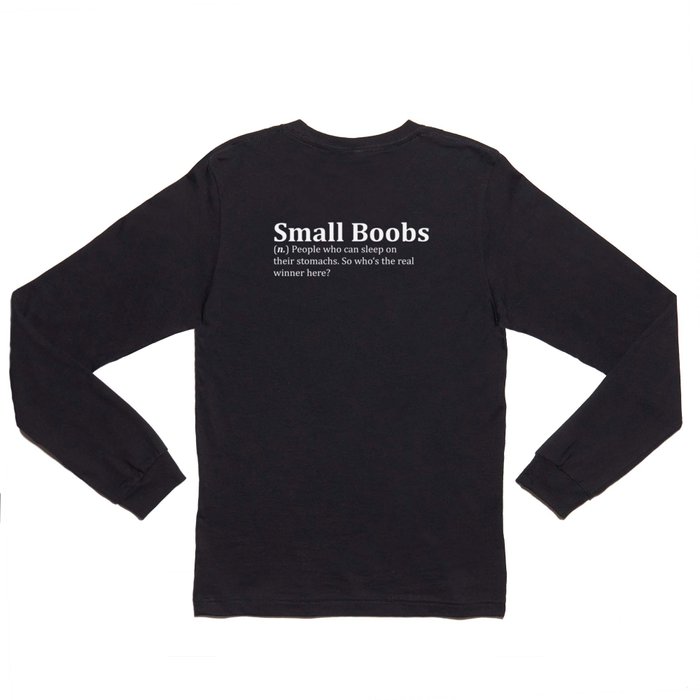 Funny Small Boobs Dictionary Meme Long Sleeve T Shirt by Desteesigners