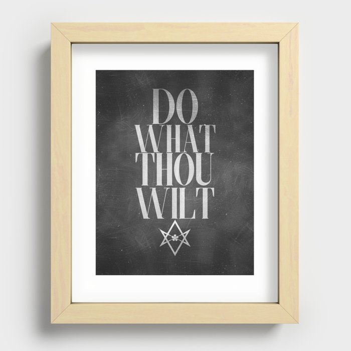Do What Thou Wilt (Dark) Recessed Framed Print