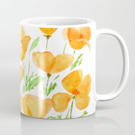 orange California  poppy watercolor Coffee Mug