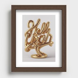 Hell Yeah GOLD Recessed Framed Print