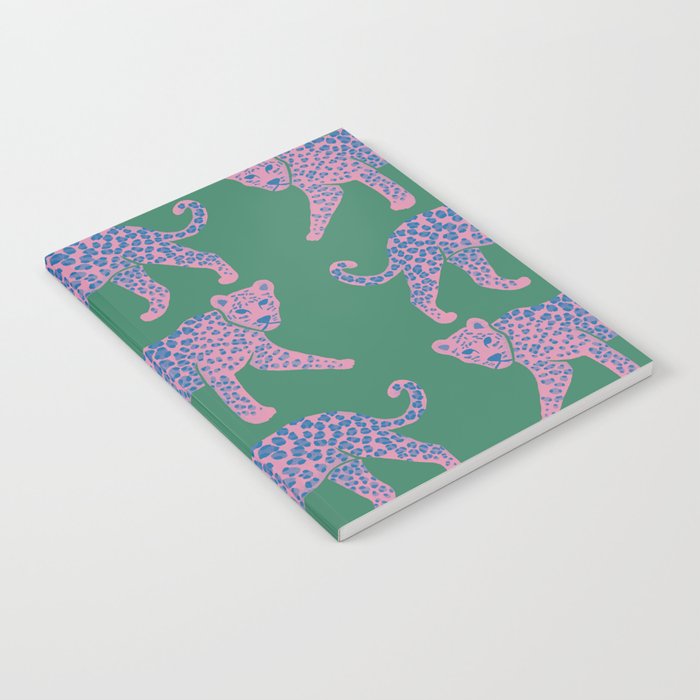 Leopard - Pink & Green Notebook