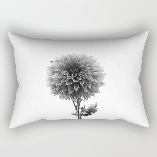 Dahlia - Monochrome Rectangular Pillow