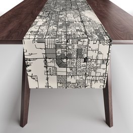 Tempe, USA - City Map Drawing Table Runner