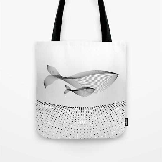 Minimal Whales Tote Bag