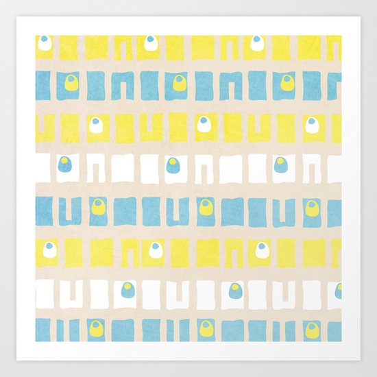 Boxed Eyes Art Print