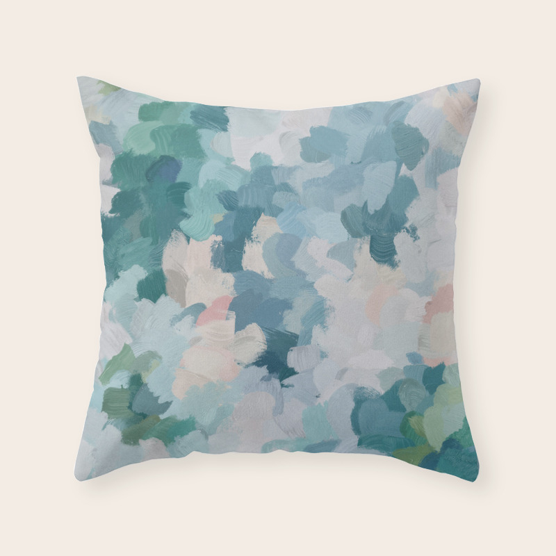 mint blue throw pillows