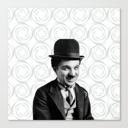 Charlie Chaplin Old Hollywood Canvas Print