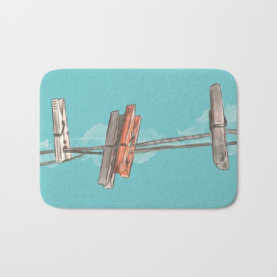 Boho Clothespin Bath Mat