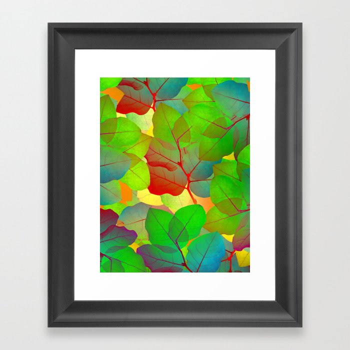Colored Leaves Framed Art Print