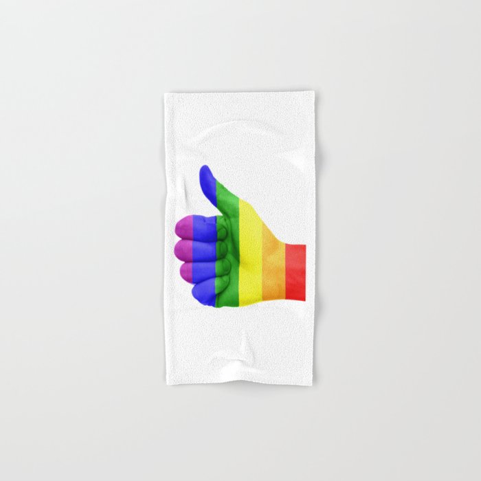 rainbow hand towel