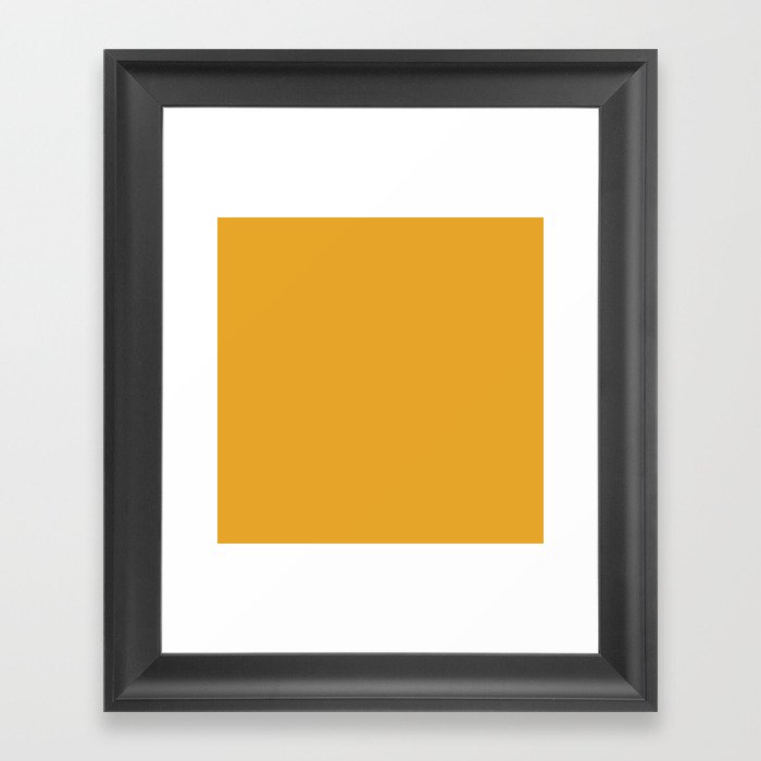 Dried Goldenrod Yellow Framed Art Print