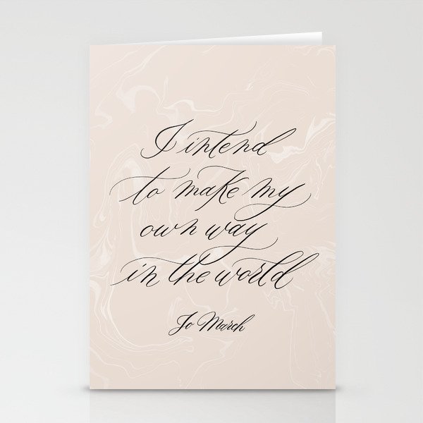 Make my own way in the world | Little Women Quote | Jo March Stationery Cards