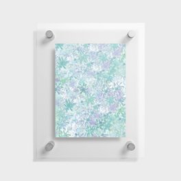 Floral Bouquet Mint Green  Floating Acrylic Print