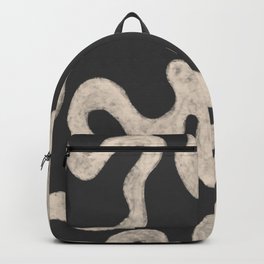 Black and White Liquid Swirls Backpack