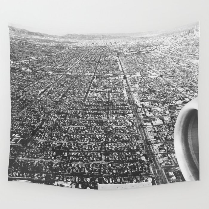 Los angeles california black white wall tapestry Los angeles california black white wall tapestry