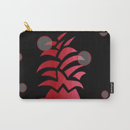 Tropical Red and Black Carry-All Pouch