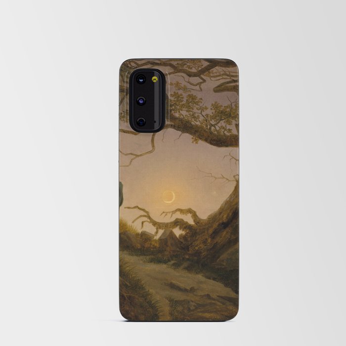 Two Men Contemplating the Moon Android Card Case