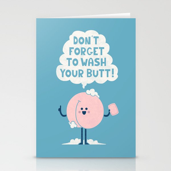 Wash Your Butt Stationery Cards