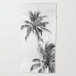 Floridian Palms Black & White #1 #tropical #wall #art #society6  Beach Towel