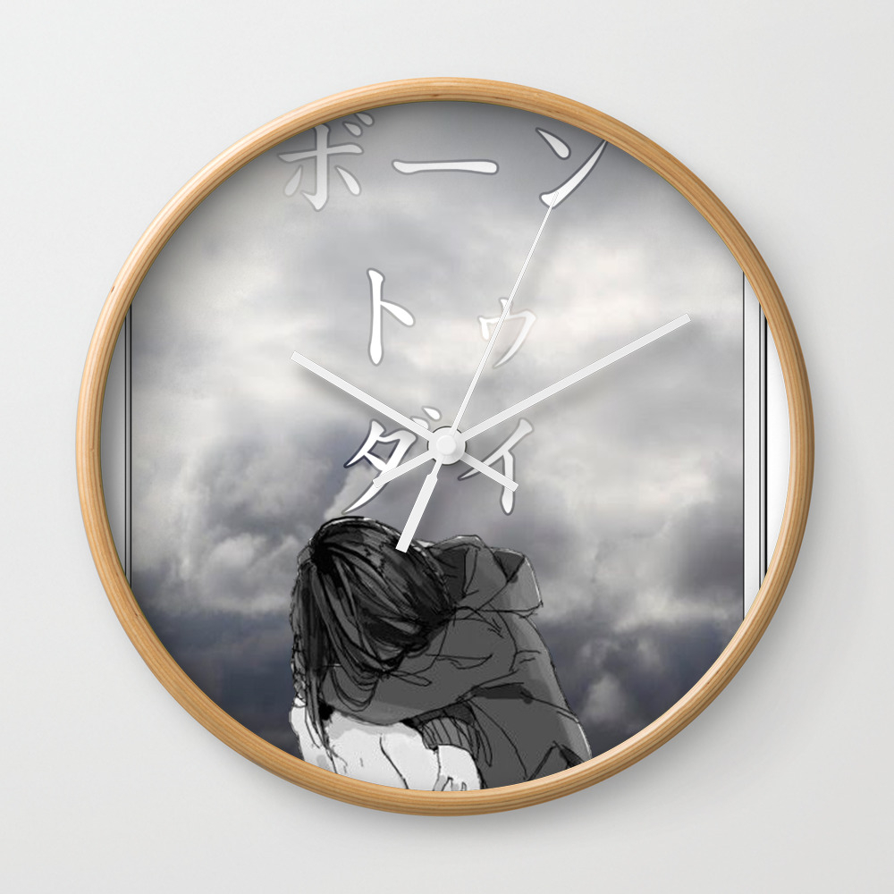 Born To Die Sad Japanese Anime Aesthetic Wall Clock By Poser Boy Society6
