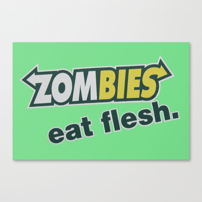 Zombie Eat flesh Canvas Print