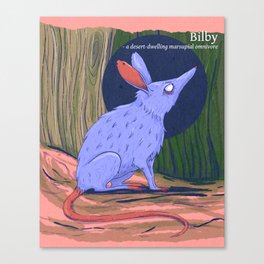 The bilby a rabbit-like marsupial Canvas Print