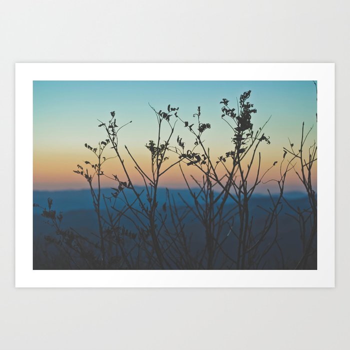 Blue Ridge Mountain Sunset (Asheville, North Carolina) Art Print