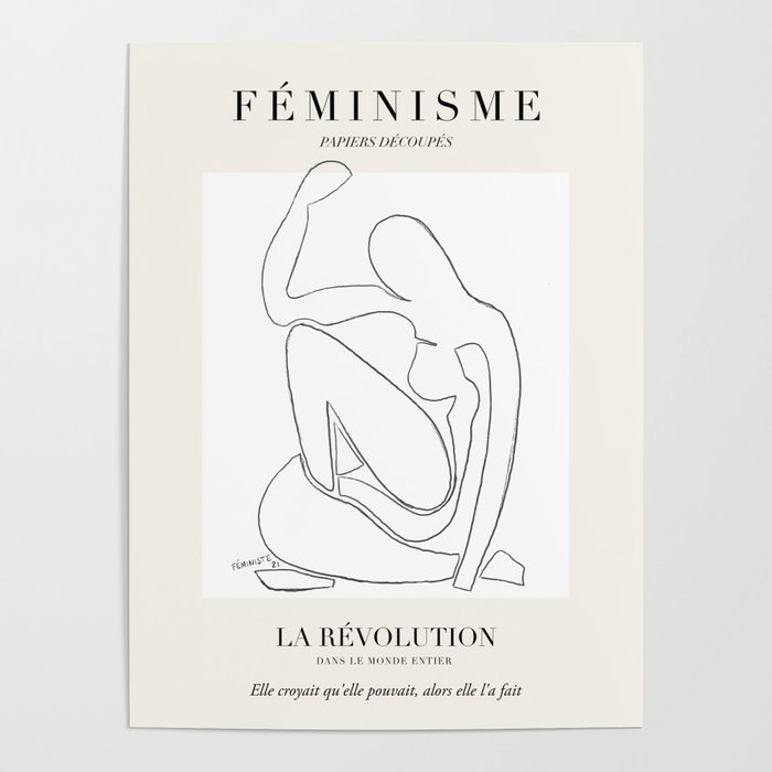 L'ART DU FÉMINISME XVIII — Feminist Art — Matisse Exhibition Poster — Poster