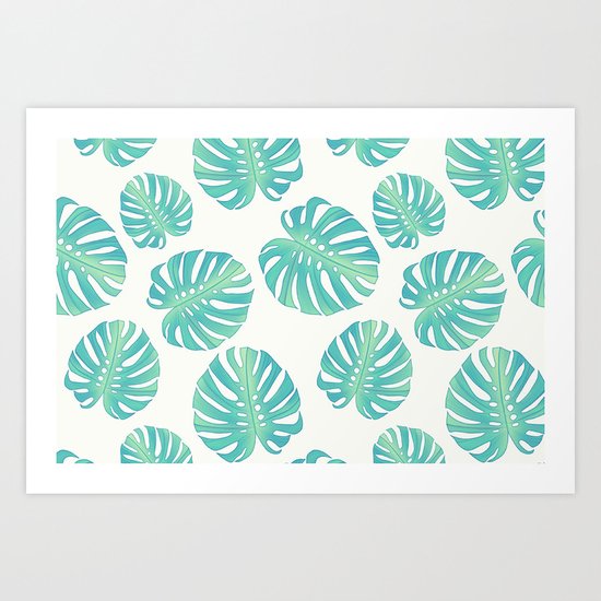 Vintage leaves Art Print