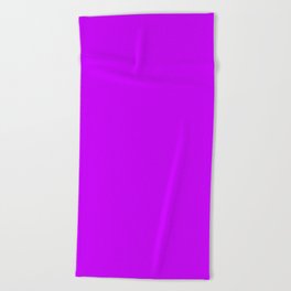 Neon Purple Solid Color Beach Towel