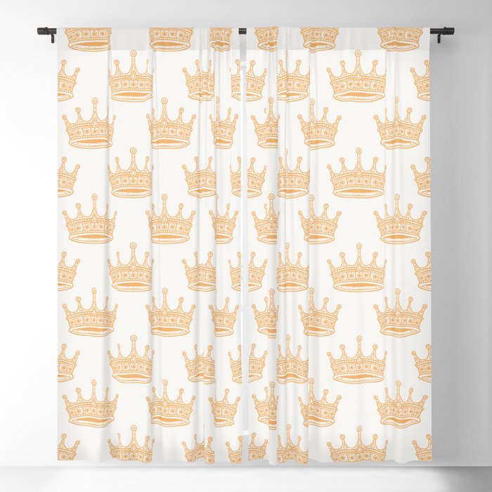 Always Wear Your Invisible Crown Quote - Orange Blackout Curtain