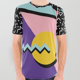 Memphis Pattern 23 - 80s Retro - Pastel Colors All Over Graphic Tee