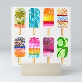 Summer day ice pops - rainbow popsicles Mini Art Print