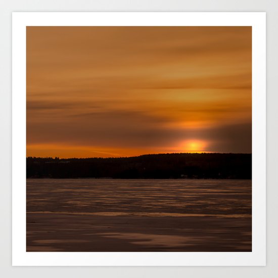 Sunset in December Art Print