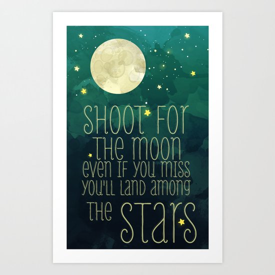 The moon and stars Art Print