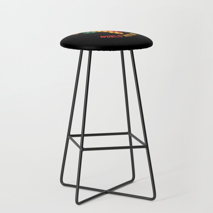 Black History Month Gifts Black History Is World History Bar Stool