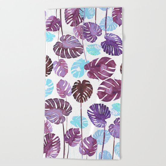 Tropical Cold leaves Beach Towel