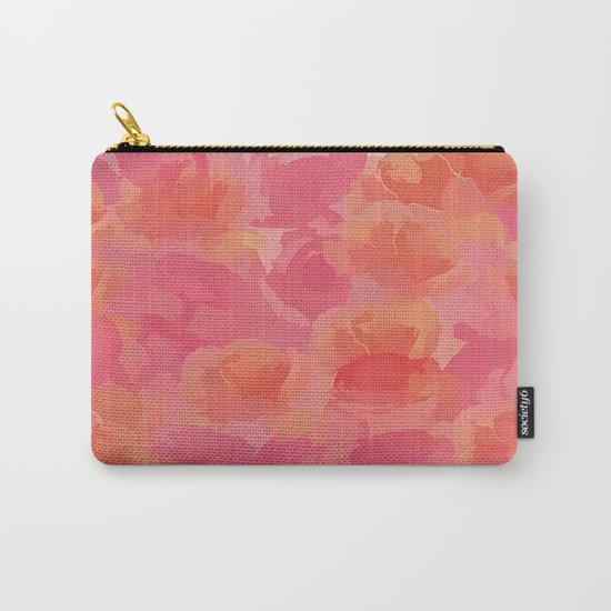Soft Rose Bouquet Abstract Carry-All Pouch