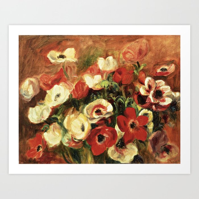 Pierre Auguste Renoir Anemones Art Print