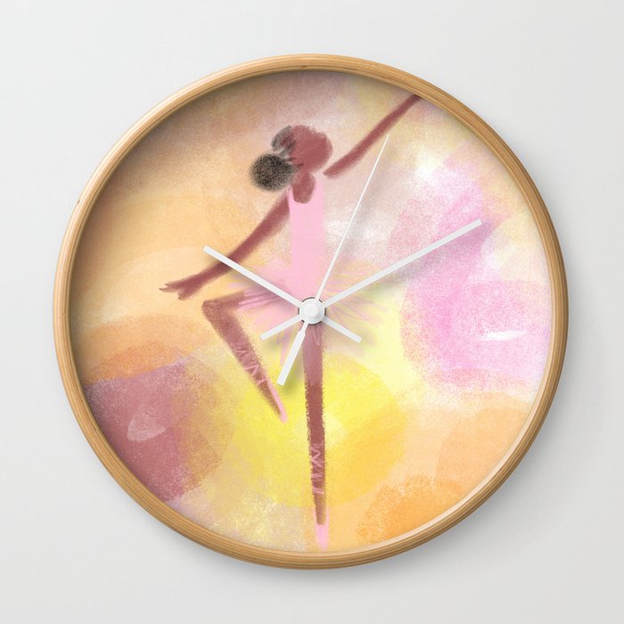 Black Ballerina Wall Clock