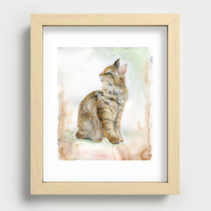 Cat. Inspired By Naturalists Recessed Framed Print