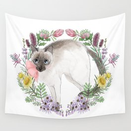 Pixie the Chocolate Siamese Cat Wall Tapestry