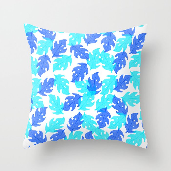 Happy Leaves Throw Pillow