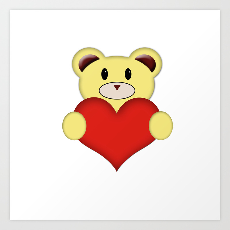 love heart teddy