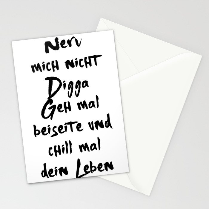 Chill Mal Dein Leben Kianush Musik Lyric Text Stationery Cards By Deificusart